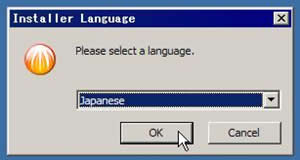 インストール言語選択